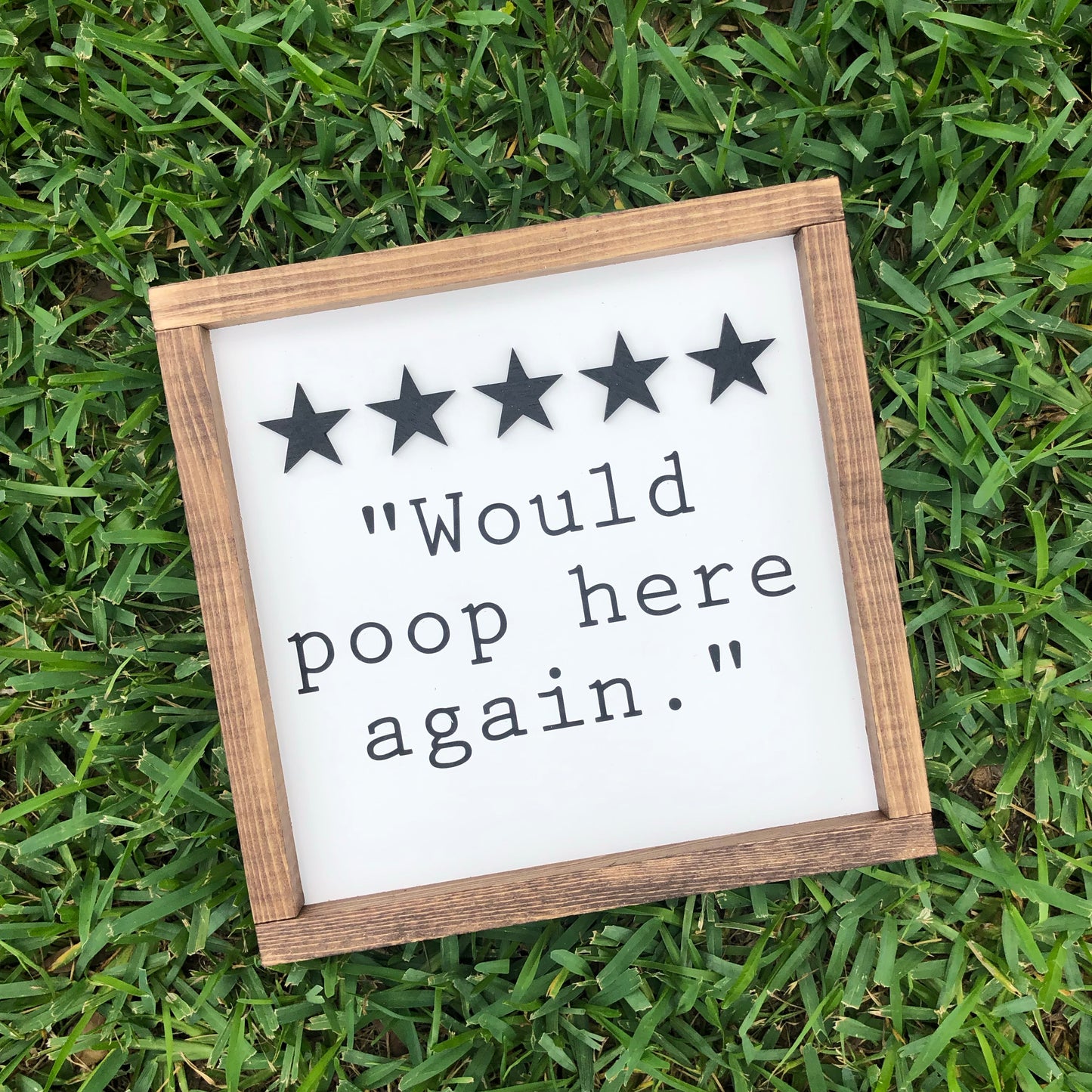 Five Star Bathroom sign