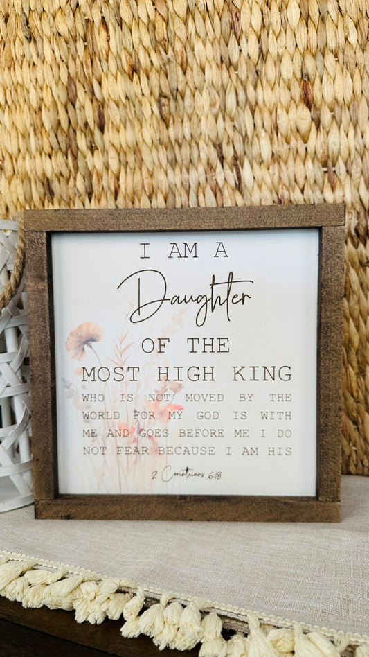 Daughter of the Most High King Sign