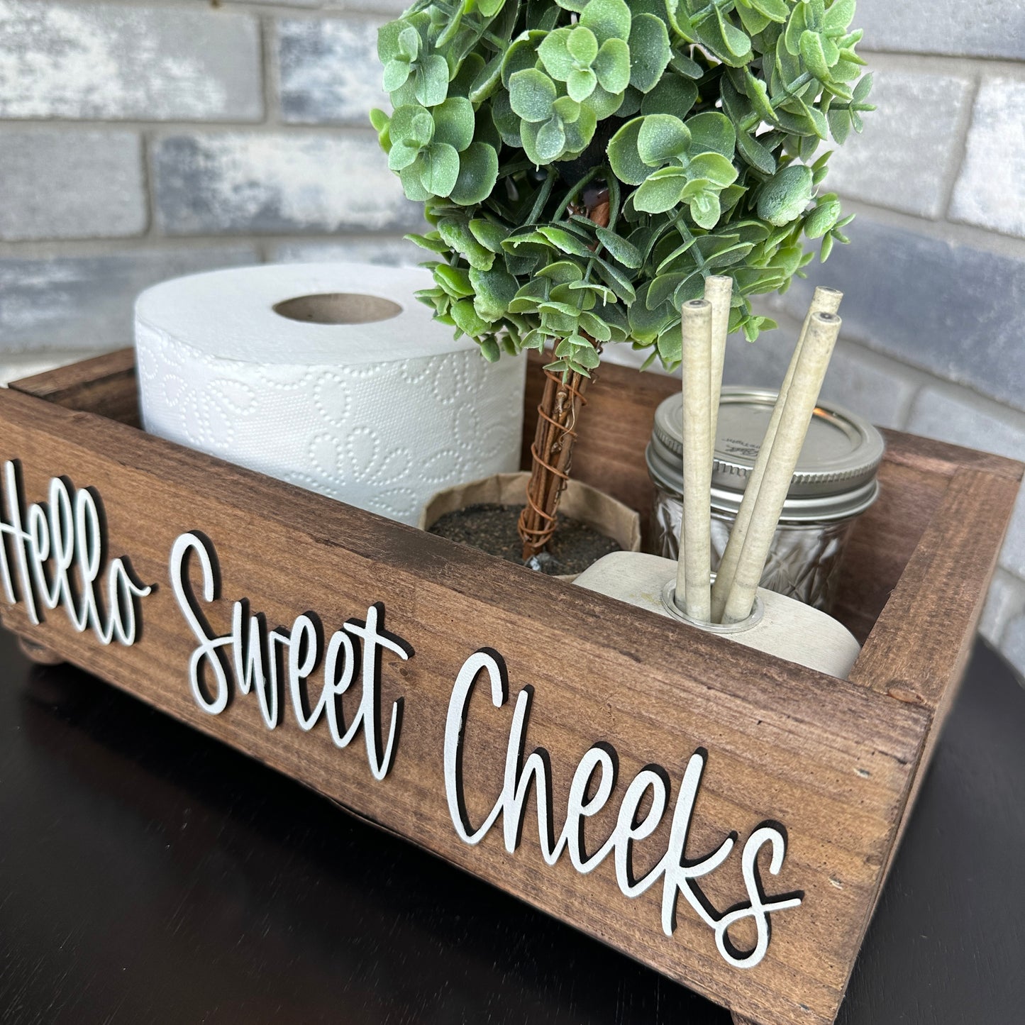 Hello Sweet Cheeks Bathroom Box Organizer