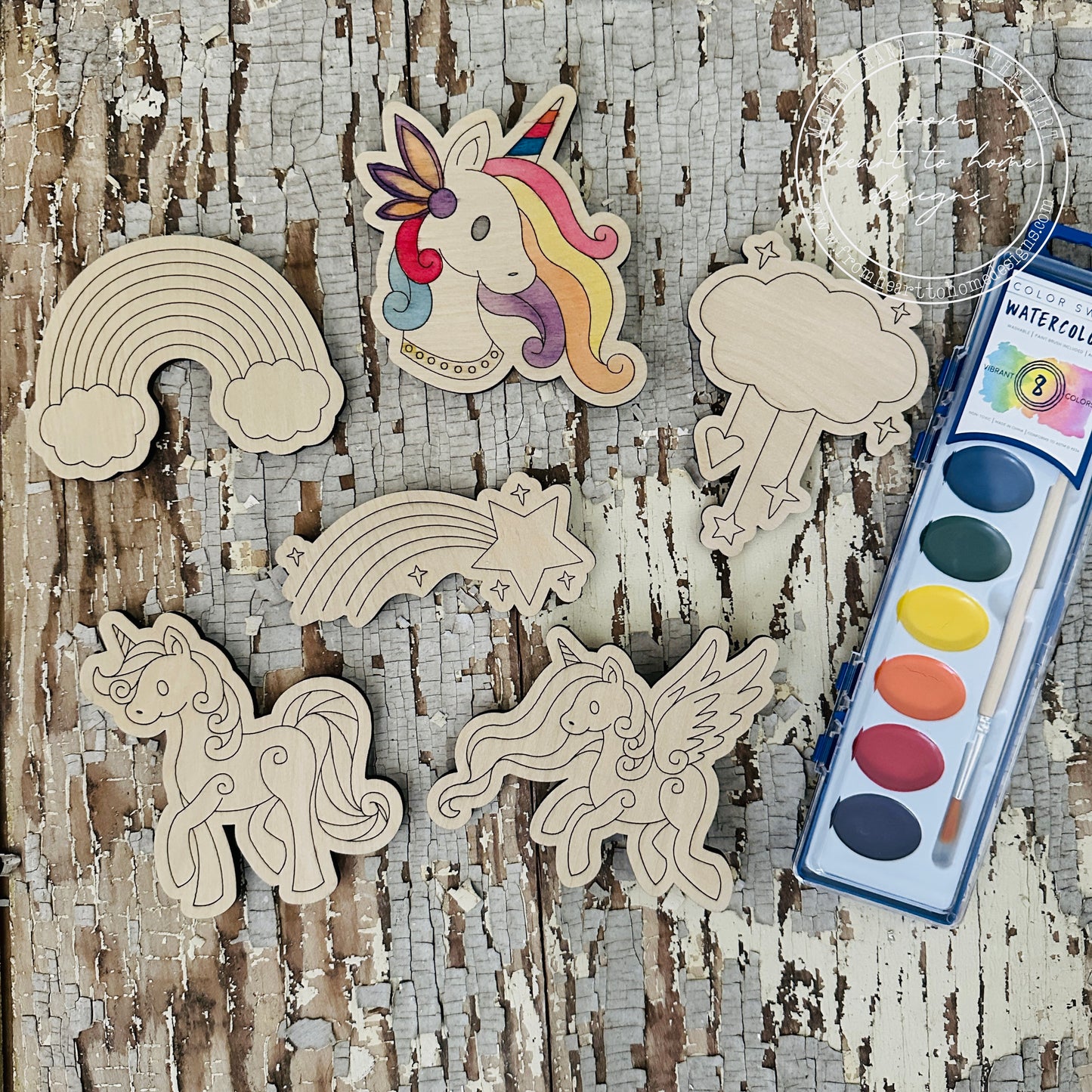 Unicorns/Rainbows DIY Paint Kit
