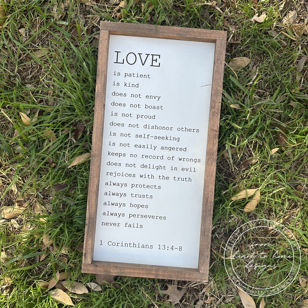Love is Patient Sign