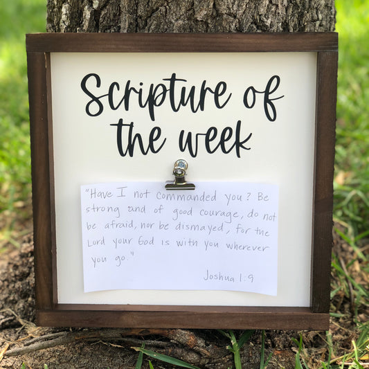 Scripture of the Week Sign