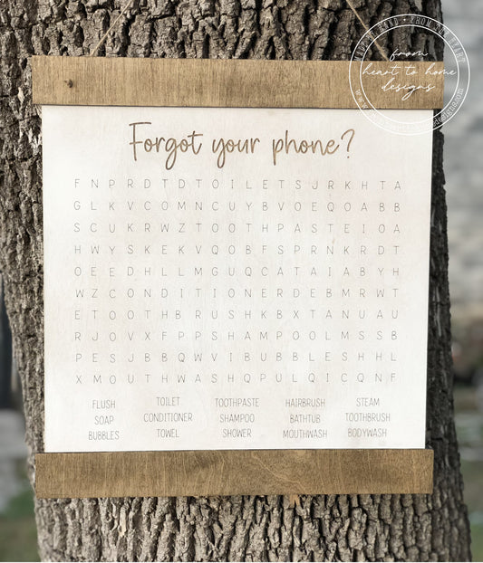 Forgot Your Phone Word Search